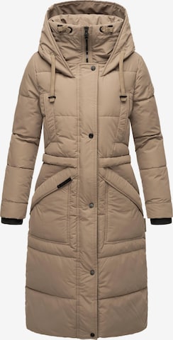 MARIKOO Winter coat 'Ayumii' in Brown: front