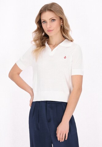DreiMaster Klassik Свитер 'Classic Look' в Белый: спереди