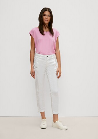 Coupe slim Pantalon COMMA en blanc