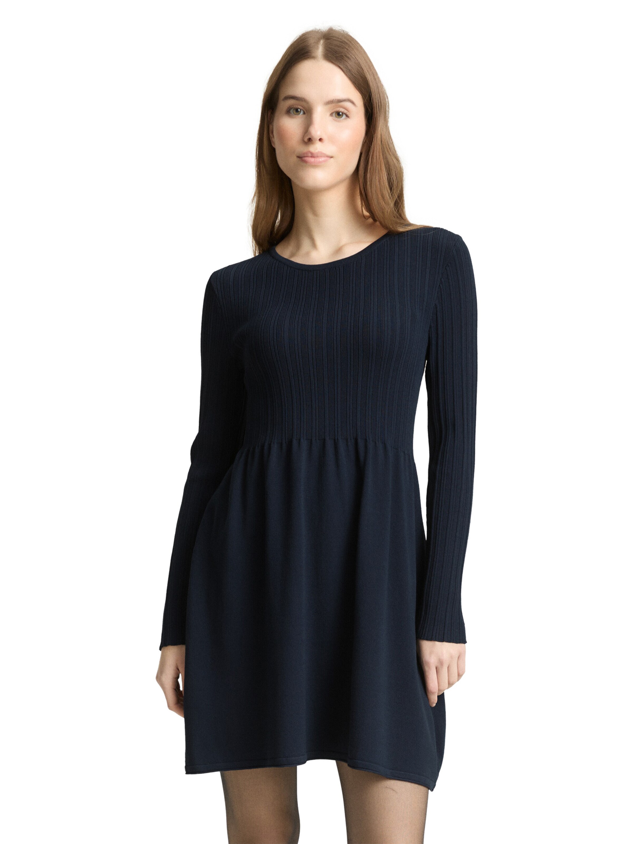 TOM TAILOR DENIM - Vestido de punto en azul: frente