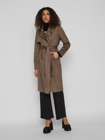 VILA Between-seasons coat 'Shelley' in Brown: front