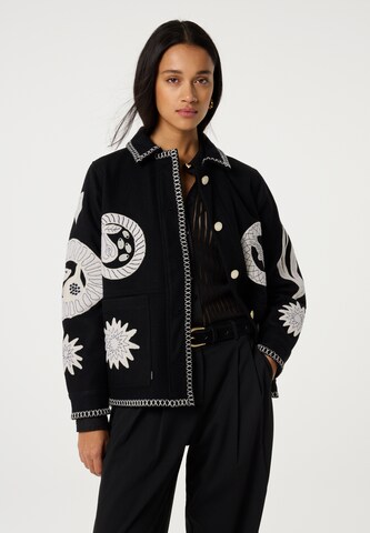Veste mi-saison Fabienne Chapot en noir : devant