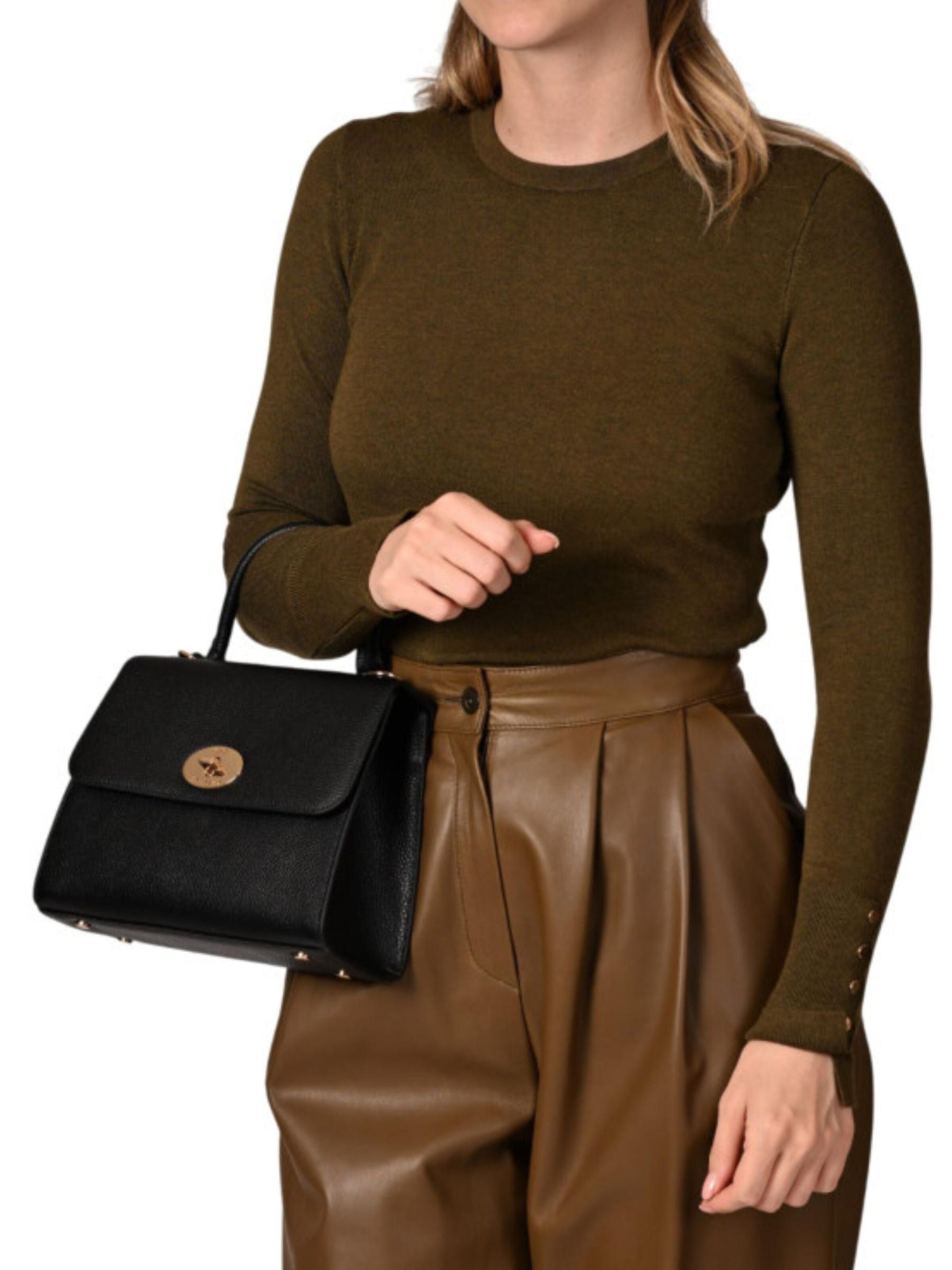 MAC DOUGLAS Handtas 'Mac Douglas Sacs À Main S Clichy Alba Cuir Noir' in Zwart