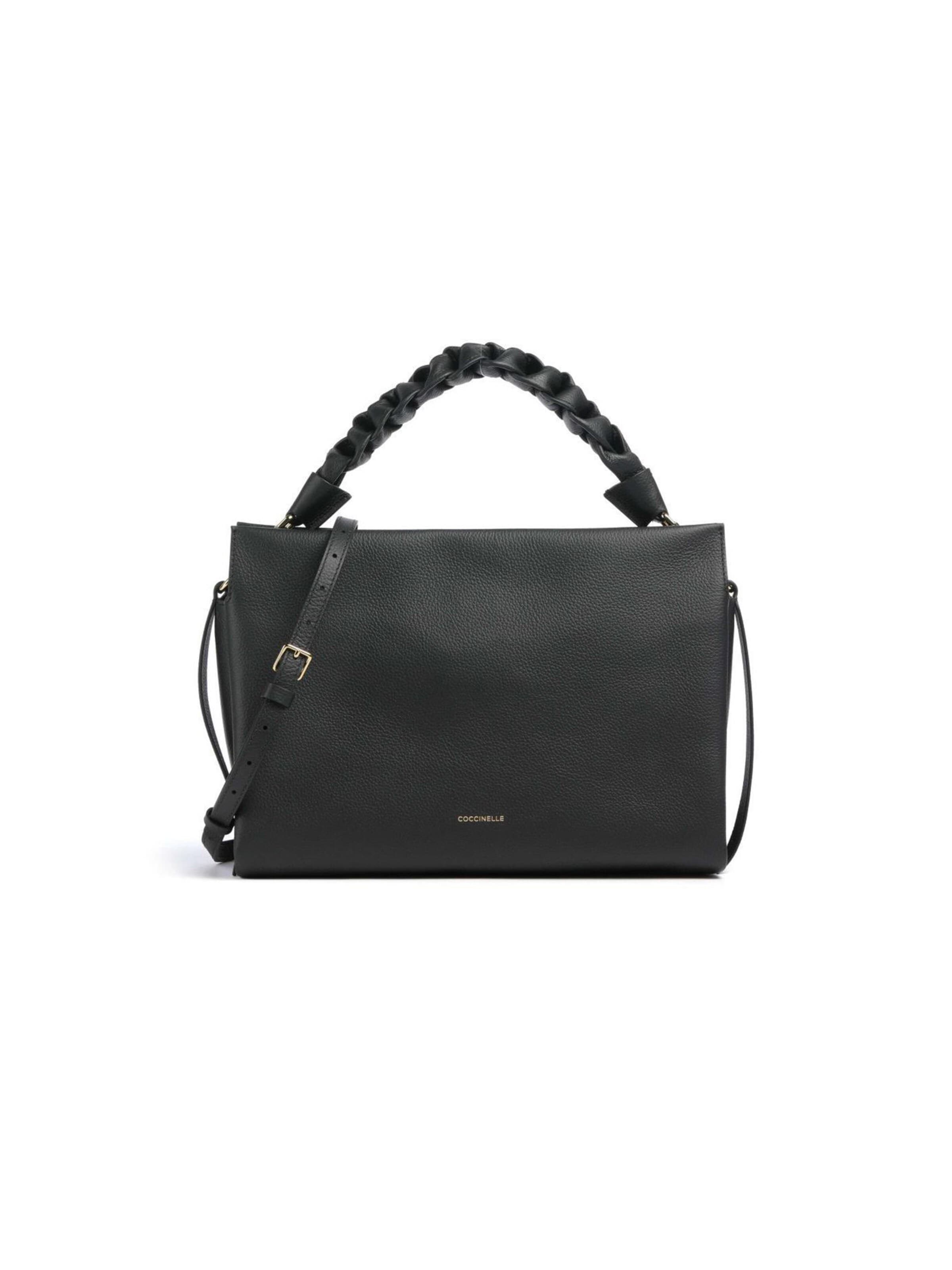 Borsa a mano 'Boheme Grana Double Shoulder Bag' di Coccinelle in nero: frontale