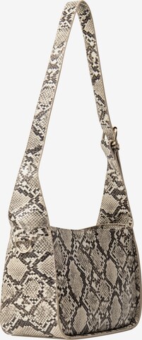 Borsa a spalla di faina in beige