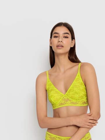 LSCN by LASCANA Triangle Bra in Yellow: front
