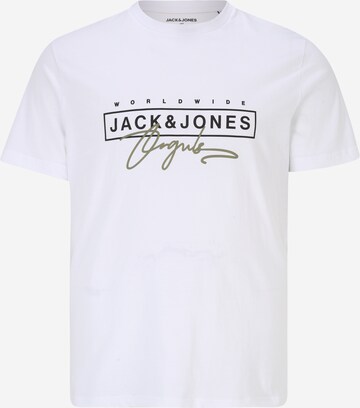 Jack & Jones Plus Shirt 'SPLASH' in White: front