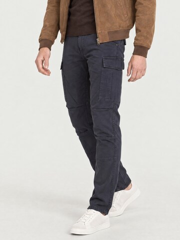 yazubi Regular Cargo Pants 'Jayden' in Blue: front