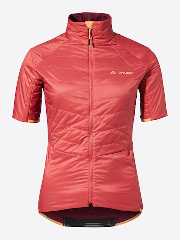 VAUDE Athletic Button Up Shirt 'Kuro' in Red: front