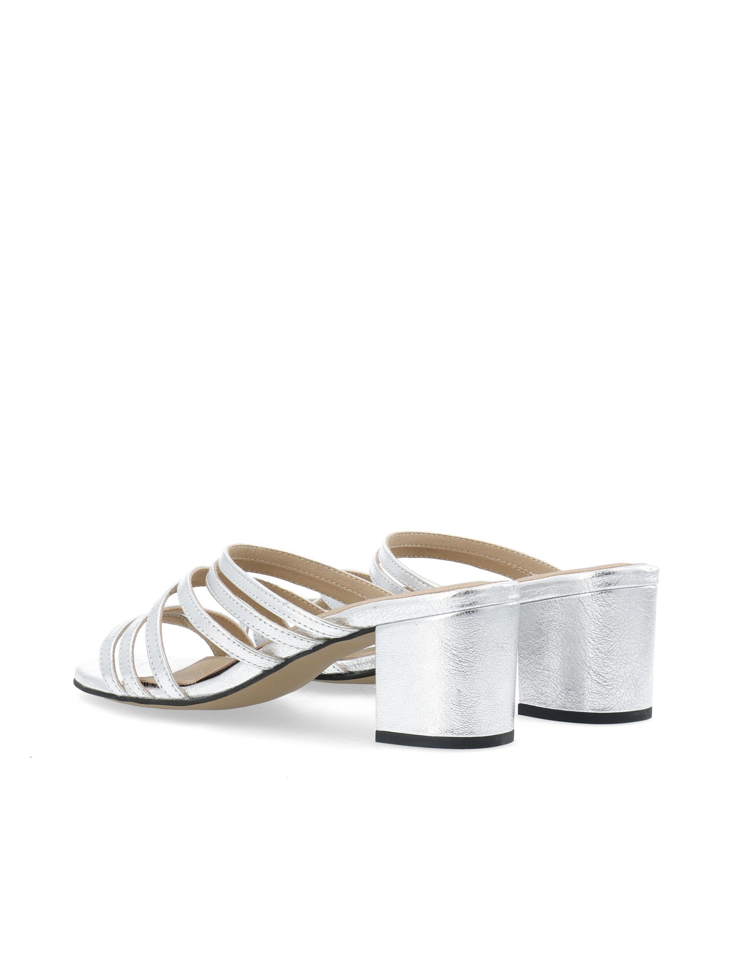 Bianco Mules 'Belle' in Silver