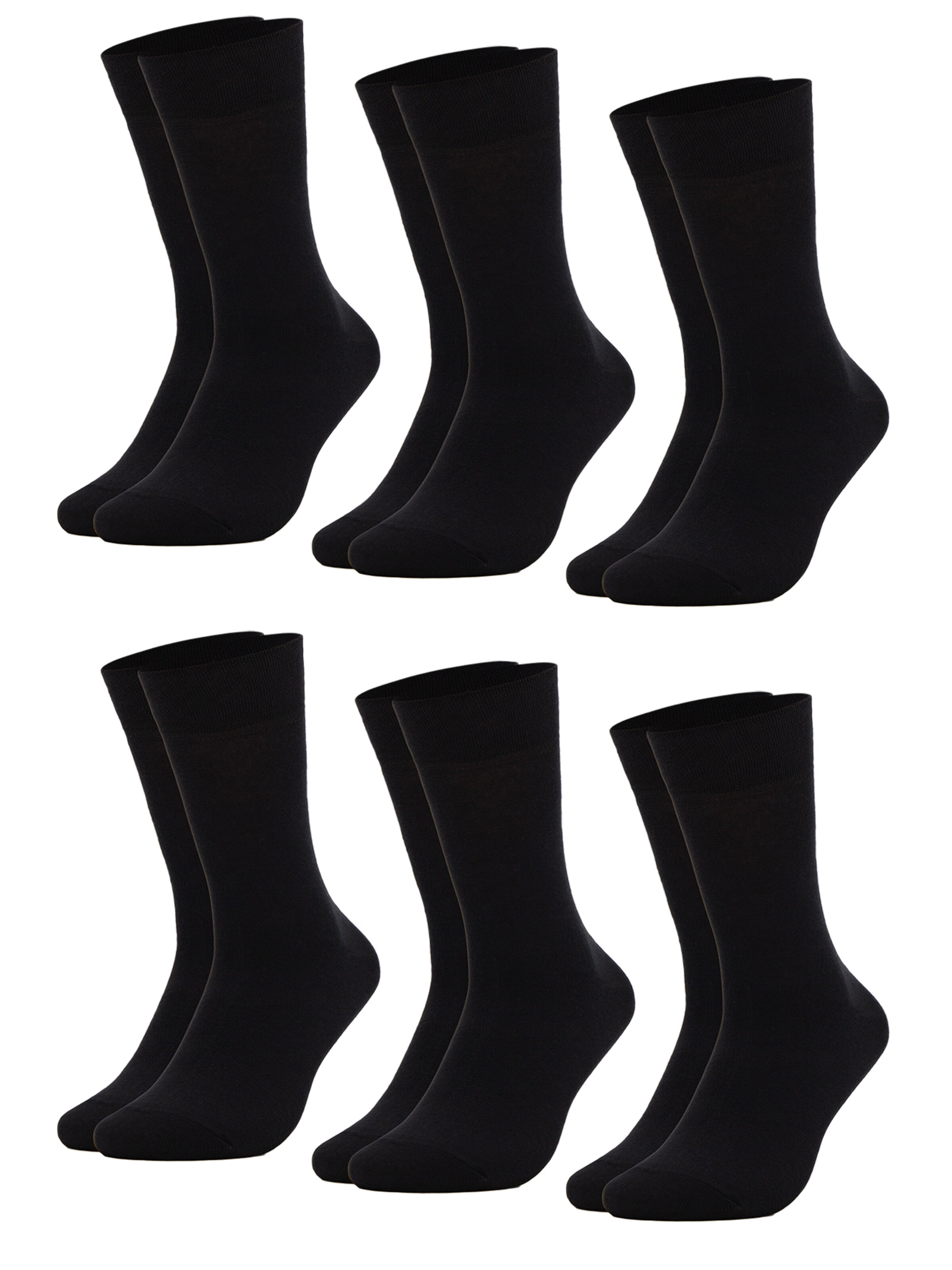 Occulto Socks 'Lukas 12P' in Black: front