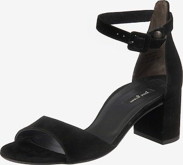 Paul Green Strap sandal in Black: front