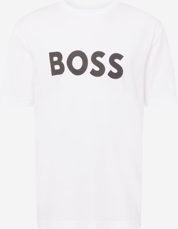 Maglietta di BOSS in bianco: frontale