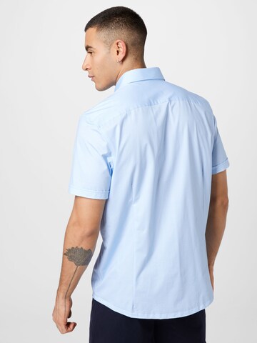 OLYMP - Ajuste estrecho Camisa en azul