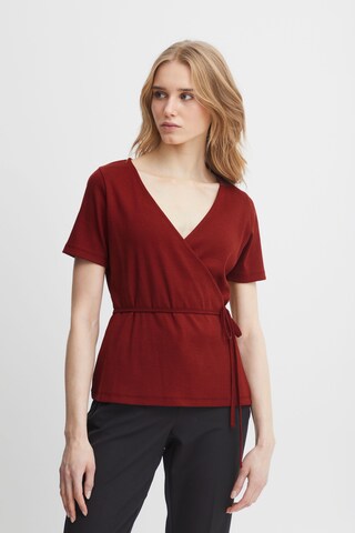 ICHI Shirt 'Ihoreta' in Rood: voorkant