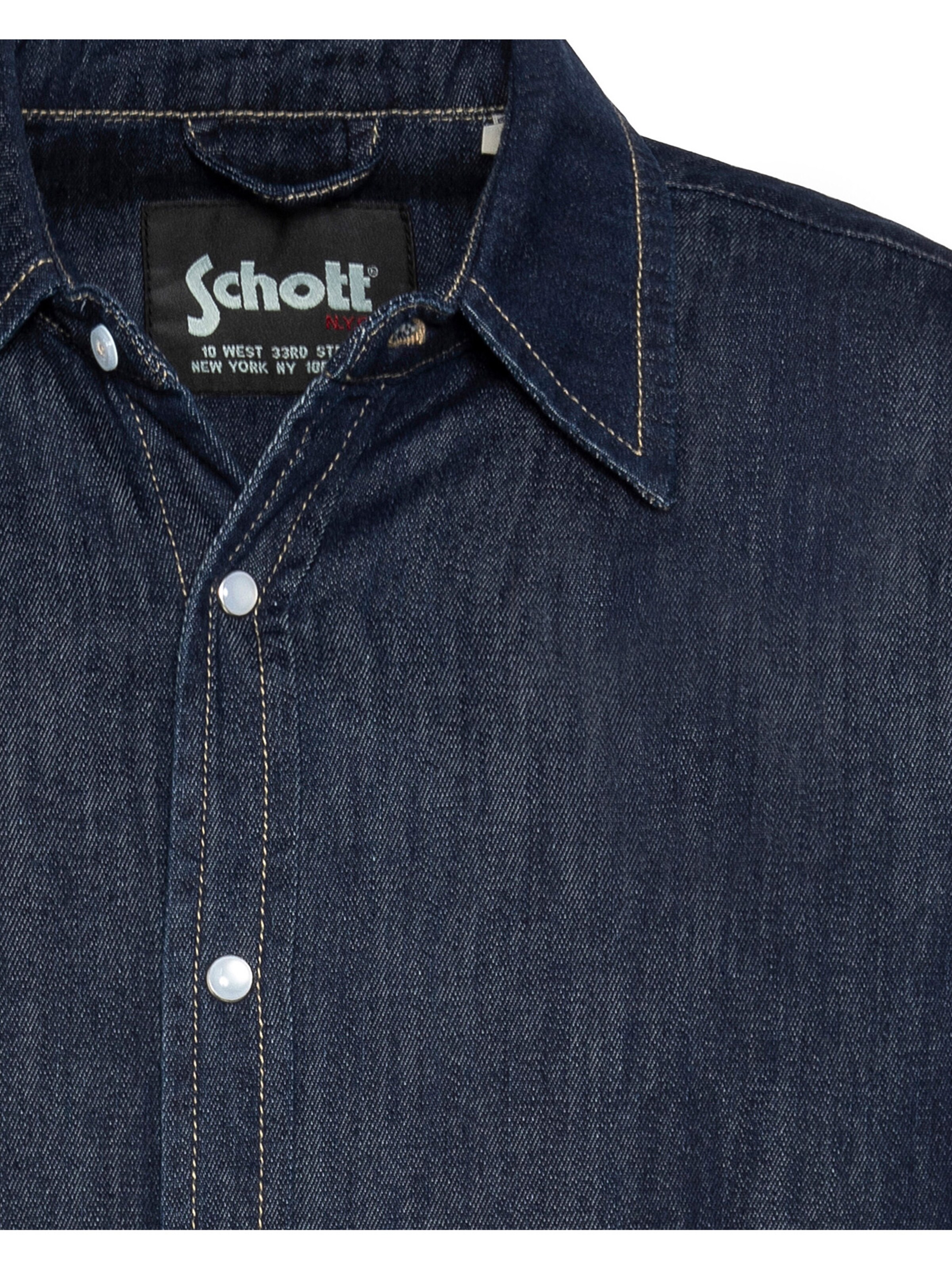 Schott NYC Shirt‌ in Blau