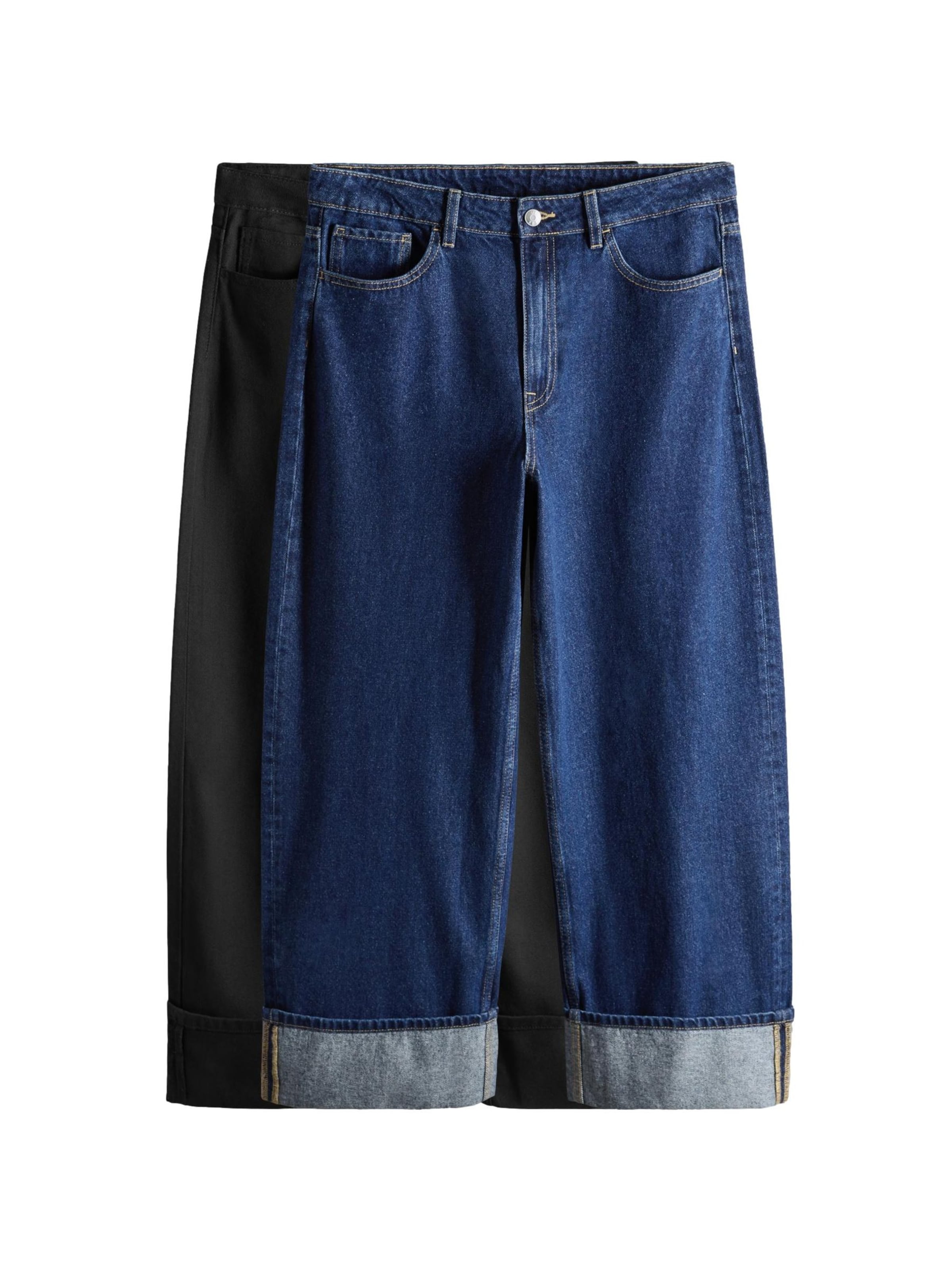 The Set tavaline Teksapüksid, värv sinine: eest vaates