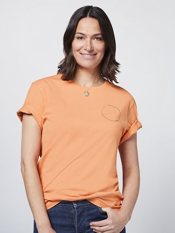 Detto Fatto Unisex T-Shirt ' mit Print-Botschaft ' in Orange