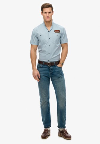 Superdry Regular fit Overhemd in Blauw