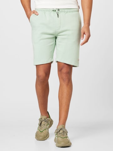 Regular Pantalon 'Downton' BLEND en vert : devant