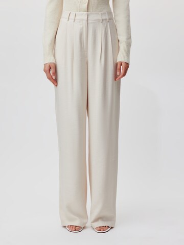 LeGer by Lena Gercke Regular Pleat-Front Pants 'Draco' in Beige: front