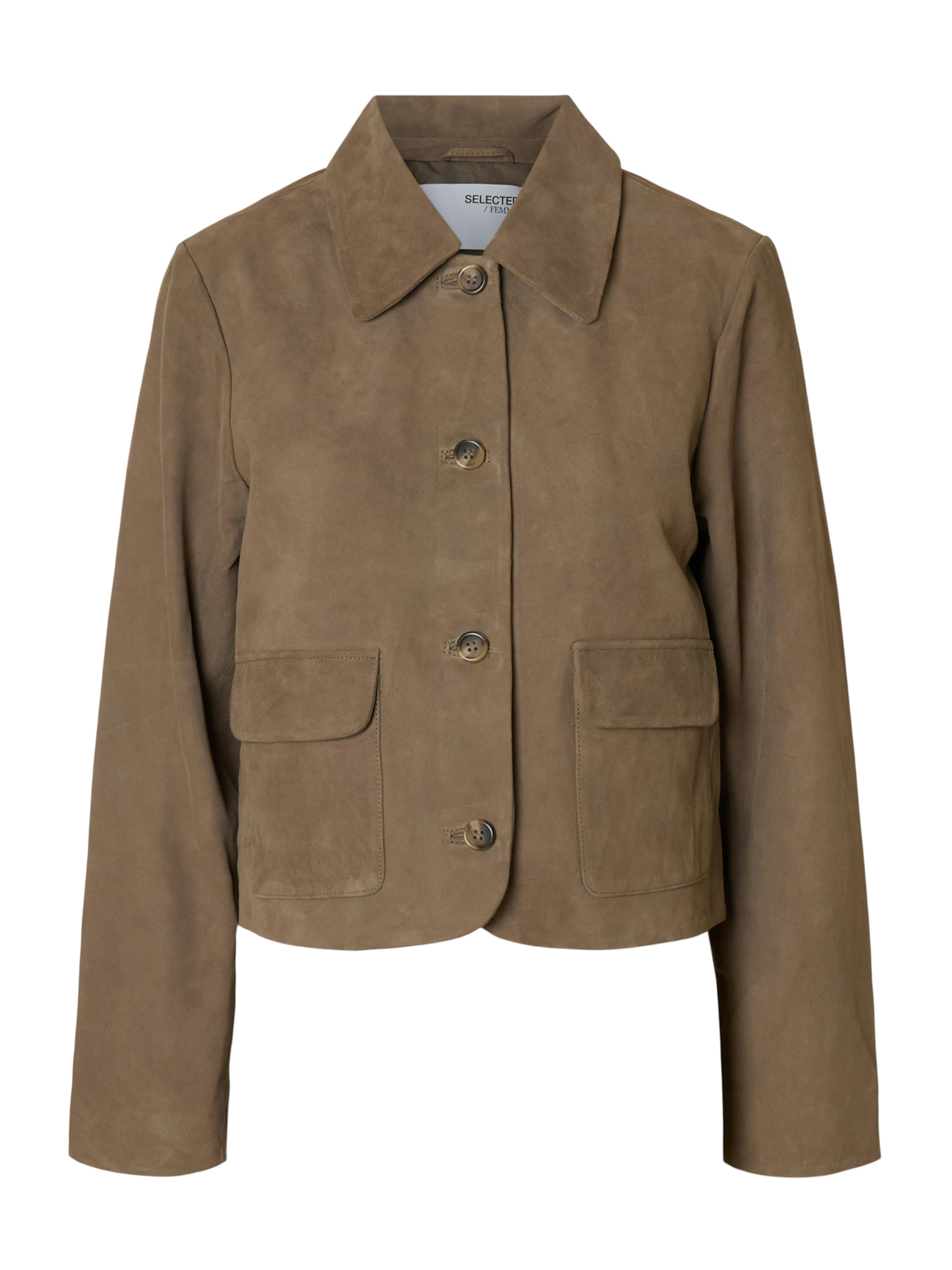 dohánybarna SELECTED Átmeneti dzseki 'SLFKAYA', Termék nézet