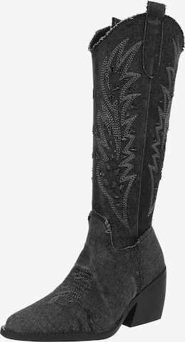 Ital-Design Cowboystiefel in Schwarz: Vorderseite