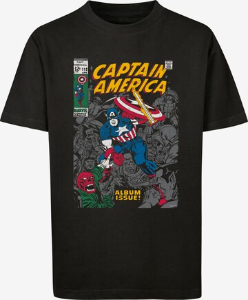 Maglietta 'Marvel Captain America Album Issue Cover' di F4NT4STIC in nero: frontale