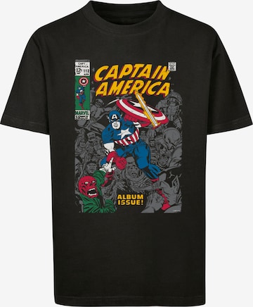 F4NT4STIC T-Shirt 'Marvel Captain America Album Issue Cover' in Schwarz: predná strana