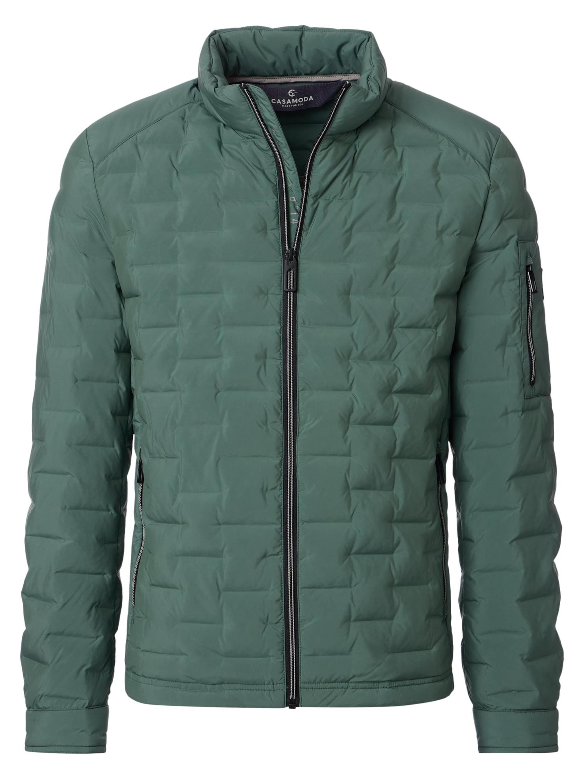 CASAMODA Between-Season Jacket 'Basic' in Green: front
