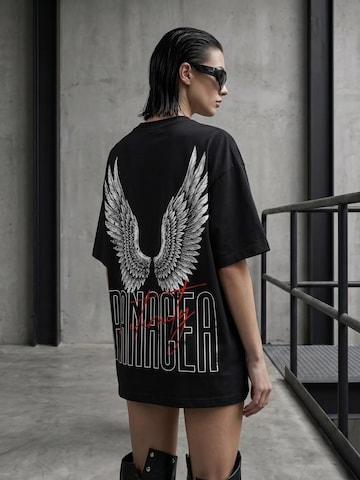 T-shirt oversize 'PANACEA' QWX2 en noir