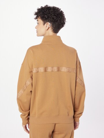 LEVI'S ® Zip-Up Hoodie 'GR Taped Flex Zip' in Brown