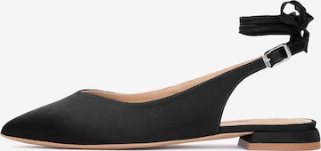 Kazar Ballet Flats with Strap in Black: front