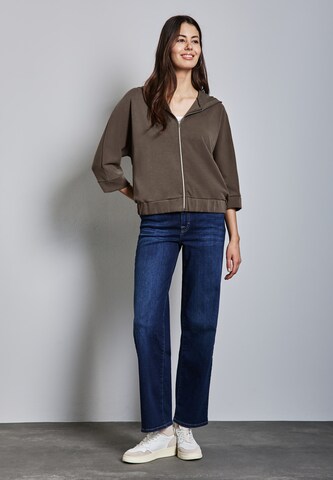 STREET ONE Sweatjacke in Braun