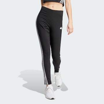 ADIDAS SPORTSWEAR Skinny Workout Pants in Black: front