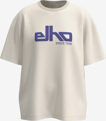 elho T-shirt 'Roseheim 89' i beige: framsida