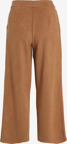 VILA Wide leg Pants 'Suda' in Brown