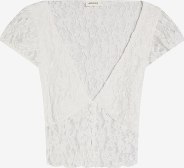 Chemisier Bershka en beige : devant