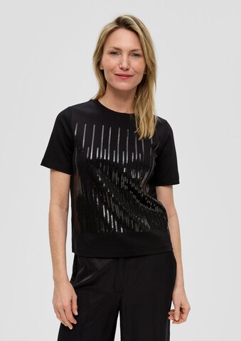 T-shirt s.Oliver BLACK LABEL en noir : devant