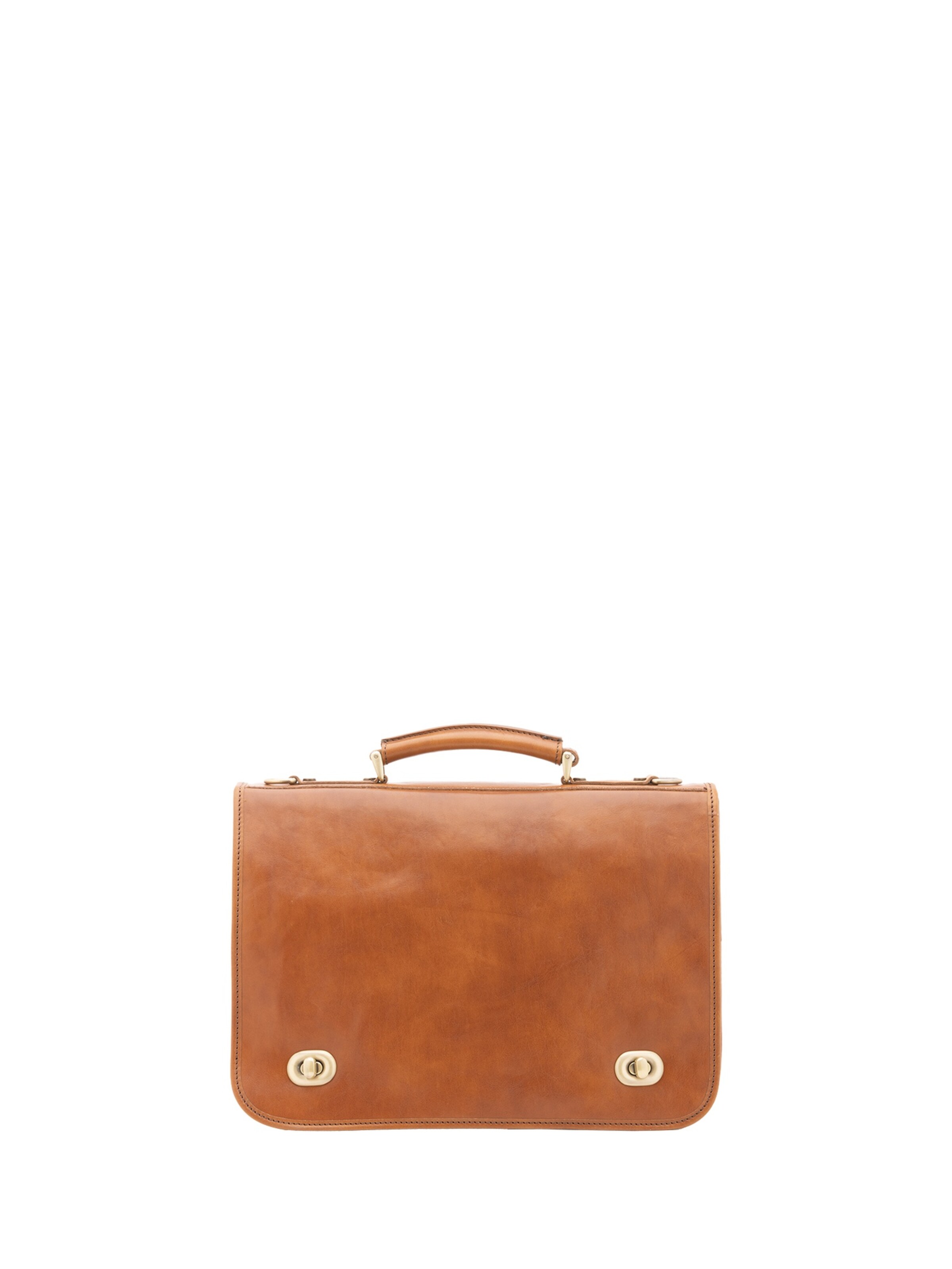 Borsa a mano 'Borsa a Mano Unisex Vera Pelle - Made in Italy' di Alessia Firenze in giallo: frontale
