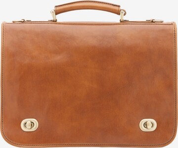 Borsa a mano 'Borsa a Mano Unisex Vera Pelle - Made in Italy' di Alessia Firenze in giallo: frontale