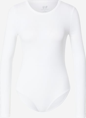 GAP Блуза боди в бяло: отпред