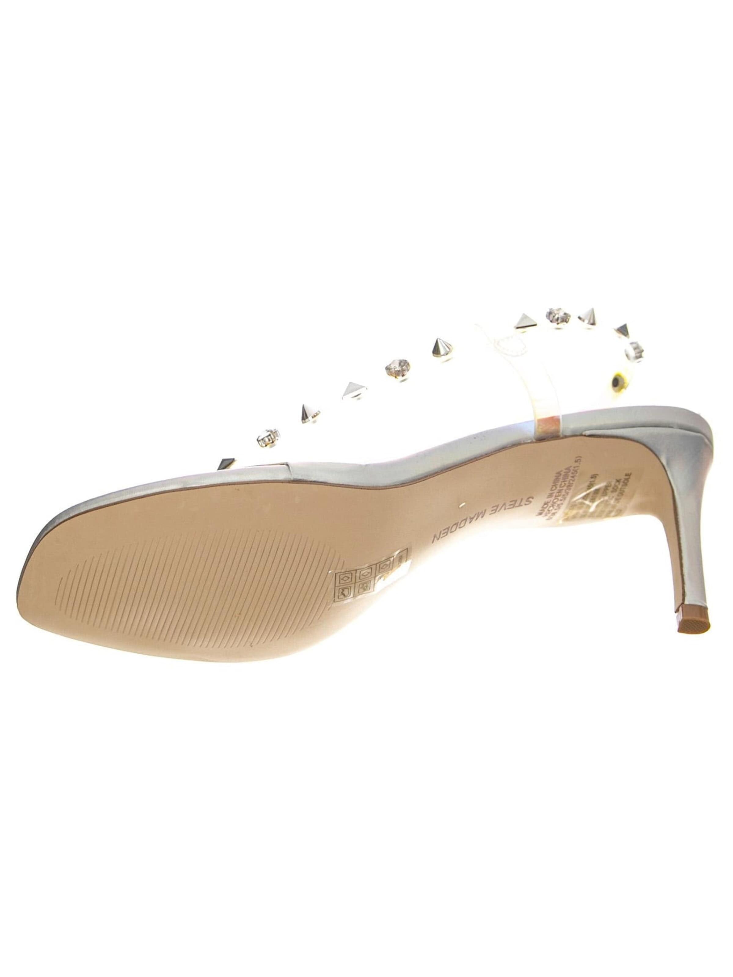 STEVE MADDEN Sandały 'Womens Zazzy-S Sil Iridescent Sandals' w kolorze srebrny