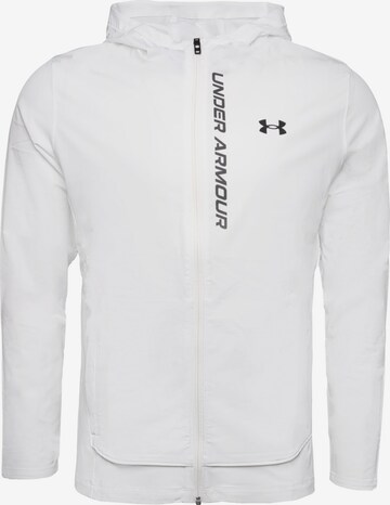 UNDER ARMOUR Athletic Jacket in White: front