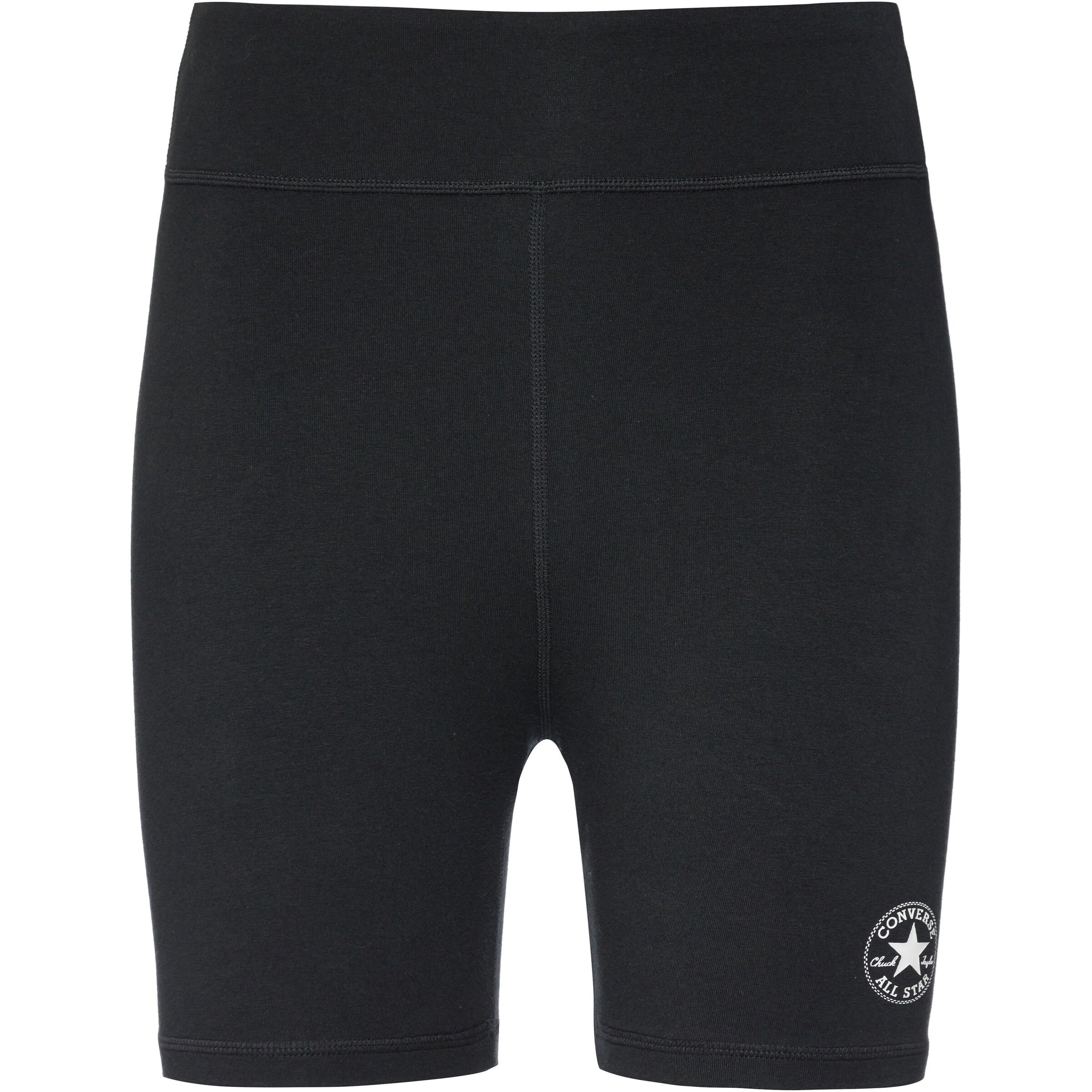 CONVERSE Skinny Shorts 'Retro Chuck Taylor' in Schwarz: Vorderseite