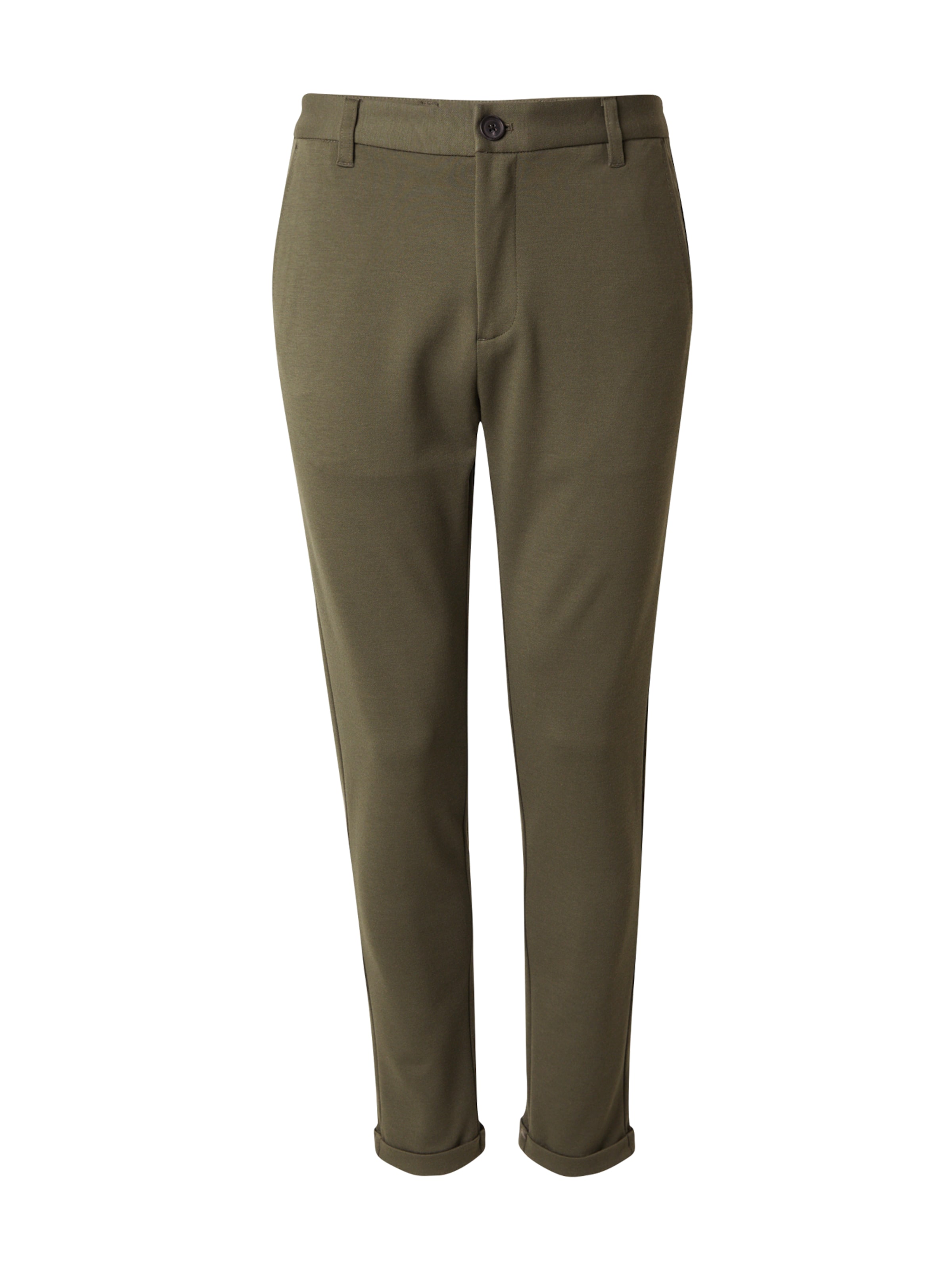 Lindbergh Chino 'Superflex' in Groen: voorkant