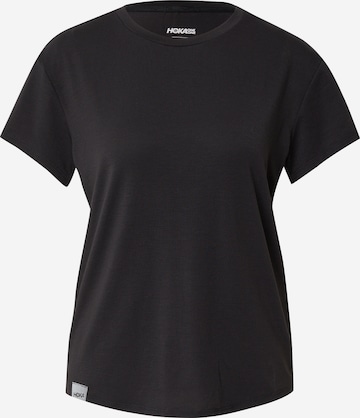 Hoka One One Λειτουργικό μπλουζάκι 'ESSENTIAL' σε μαύρο: μπροστά