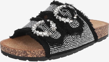 Ital-Design Mules ' Pantoletten ' in Black: front