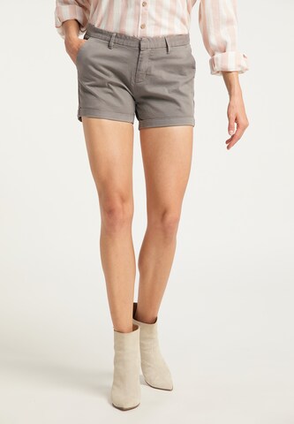 DreiMaster Vintage Slimfit Shorts in Braun: predná strana