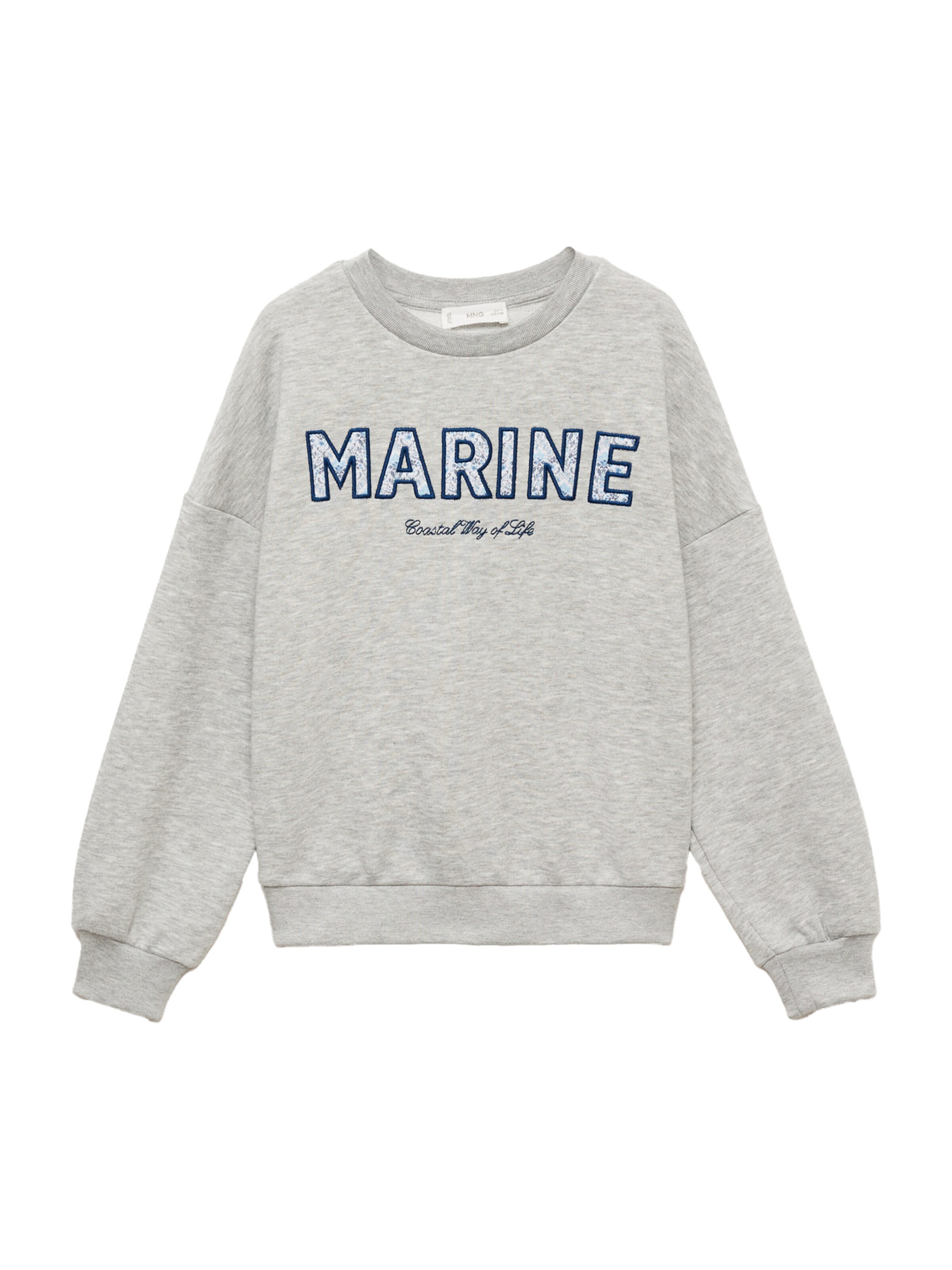 MANGO KIDS Sweatshirt 'MARINE' i grå: framsida